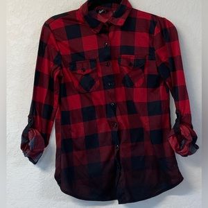 Ombré Plaid button up